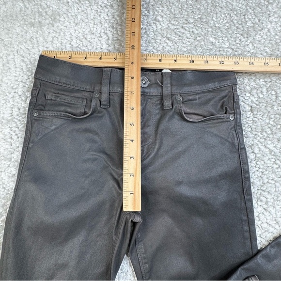 Hudson Nico Midrise Super Skinny Ankle. Waxed Coated gray. WMA407GWF. 26 - Picture 10 of 12